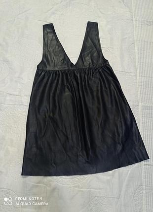 Сукня шкірзам zara з кишенями