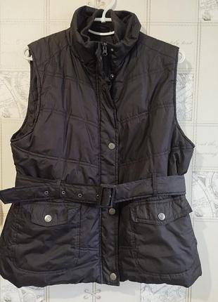 Gina benotti стильный жилет жилетка безрукавка стеганая на легком утеплении, шоколадная