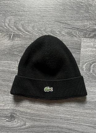 Шапка lacoste оригінал чорна