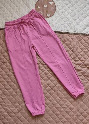 Розовые спортивные штаны sinsay для девочки 128 брюки