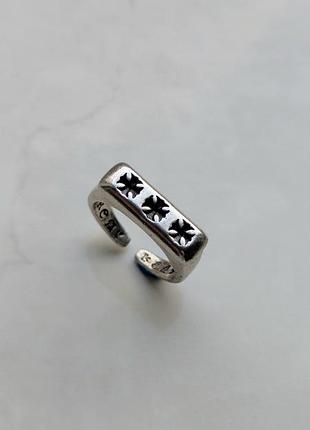 Кольцо chrome hearts middle 3 crosses