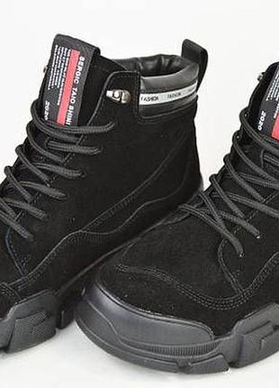 Ботинки женские черные замшевые 19105 lonza турция