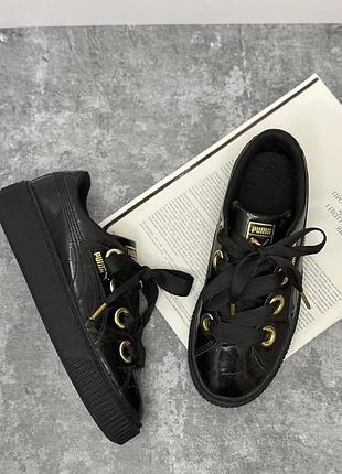 Кроссовки puma platform kiss black sneakers