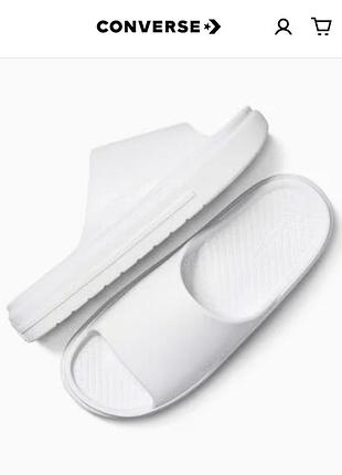 Слайди converse белого цвета