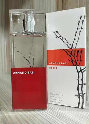 Духи женские "armand basi in red" 100 мл, дефект флакона! скидка!! уценка!