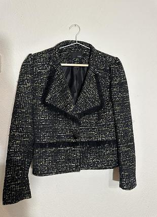 Піджак вінтаж приталений в клітинку