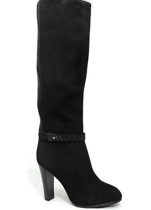 Сапоги женские 37р натуральная замша демисезонные в отличном состоянии недорого