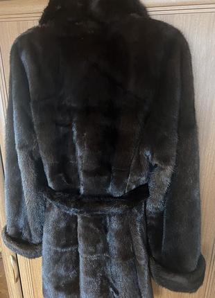 Шикарна пухнаста норкова шуба фірми manzari, мілан, італія, оригінал,шоколадного кольору, р. 46-50,