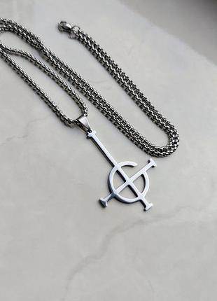 Цепочка кулон anarchist silver