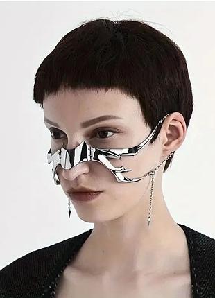 Колье на лицо кибер панк верхняя челюсть, нос, 1581-2