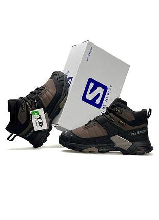 Salomon x ultra 4 mid fur black brown