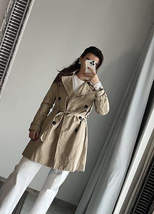 Жіночий тренч пальто бежевий gap