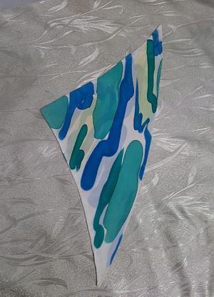 Шовкова хустка трикутник вінтаж шовк на сумку