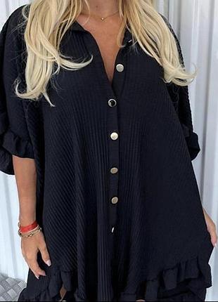 Платье женское короткое, туника оверсайз (арт1990)