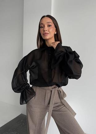 Женская блуза оверсайз, шифон
