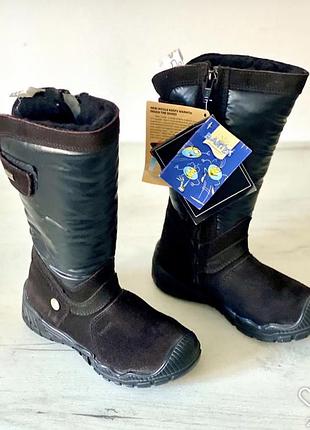 Нові з бірками зимові чобітки для дівчинки bartek (натуральна шкіра, sympatex) на 28 розмір