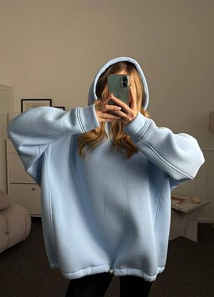 Базовый худи оверсайз на флисе unisex's толстовка кофта