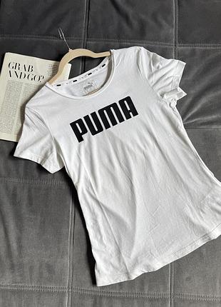 Білосніжна футболка з логотипом puma