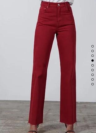 Джинси zara червоні с