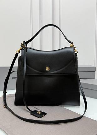 Сумка нова колекція баленсиага чорна сумка з ручкою шикарная кожаная брендовая сумка люкс