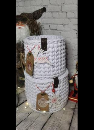 Новорічний декор, плетені кошики будь-якого розміру в наявності2 фото