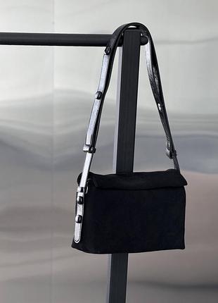 Преміальна сумка ™️ "lonza" замша чорна 11842