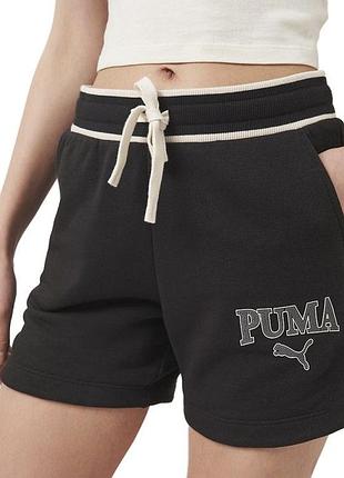 Шорты женские puma squad 5" shorts t черные