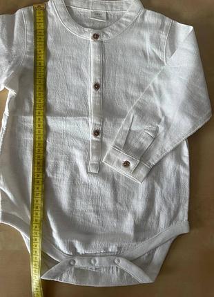 Сорочка боді від next  в гарному стані  молочного кольору  розмір -12-18 міс