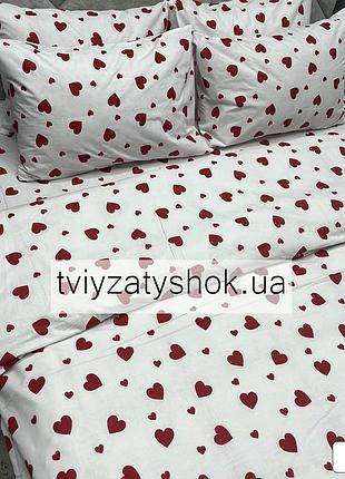 Комплект, набор постельного белья, сердечка, разные размеры, 100% хлопок ❤️