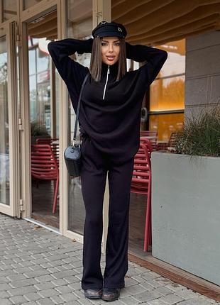 Костюм оверсайз з ангори рубчик