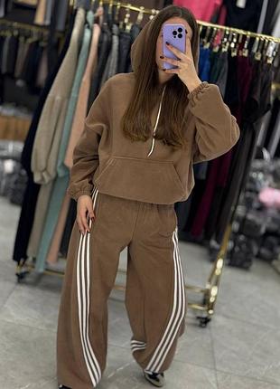 Теплый бомбезный спортивный костюм в расцветках рр 42-48