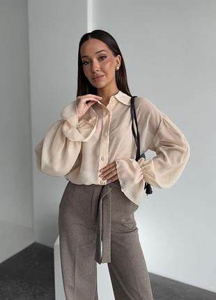 Женская блуза оверсайз, шифон