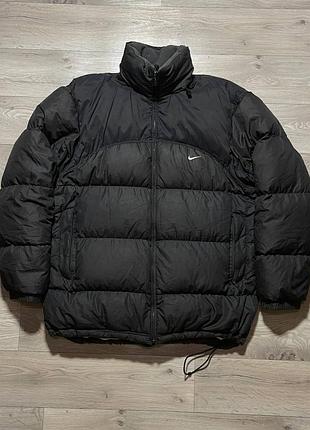 Пуховик nike зимовий чоловічий пуховик найк тепла зимова куртка на утяжках вінтажний