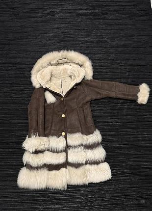 Дублянка дитяча натуральна зі знімним капюшоном