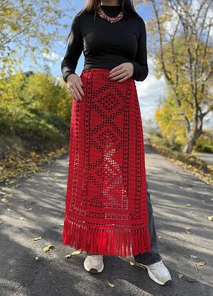 Вʼязаний фартух, припинда, пояс