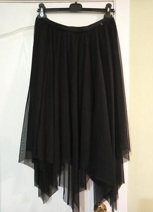 Нарядная,обьемная юбка на резинке,сетка,разной длины,на подкладке.