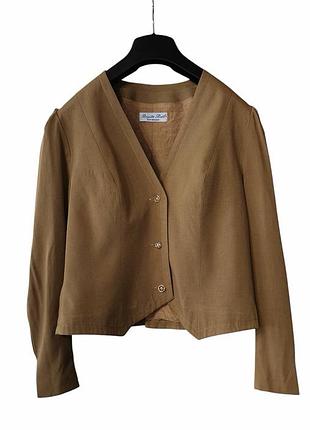 Пиджак шерстяной укороченный жакет brigitte both west germany