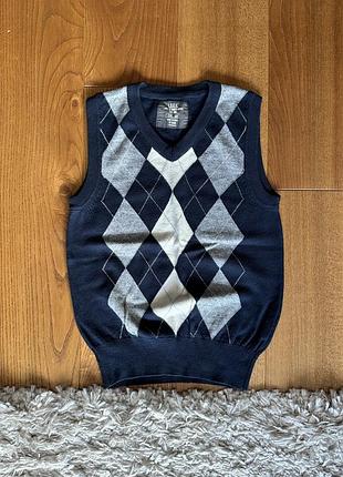 H&m вязана жилетка жилет класика ромби