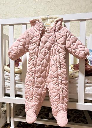Комбінезон дитячий утеплений демі з закритими ніжками next 68см