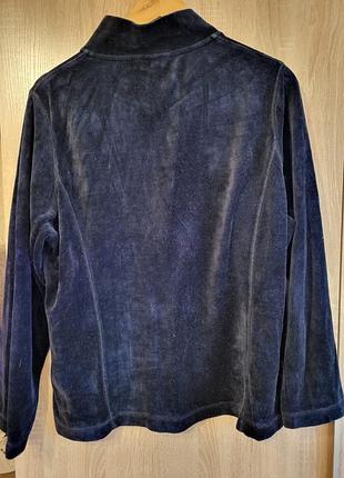 Чорна велюрова кофта m&s 20 р 2