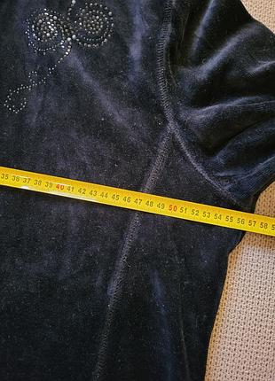 Чорна велюрова кофта m&s 20 р 7