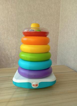 Большая пирамидка фишер прайс fisher-price toddler toy giant rock-a-stack
