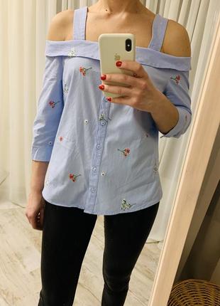 Шикарная блуза new look рр s-m 100%cotton2 фото