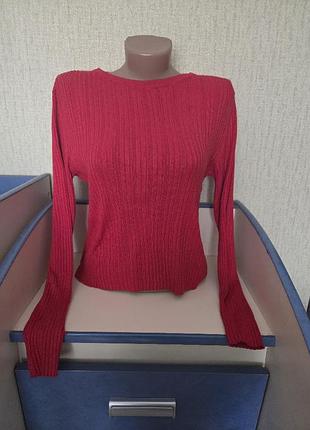 Червона трикотажна кофточка lджемпер  terranova