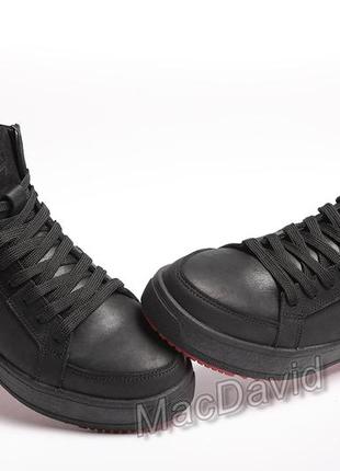 Зимові шкіряні кросівки на хутрі nike air force winter10 фото