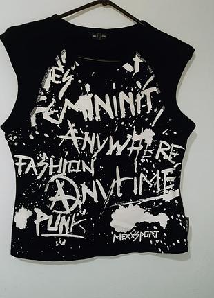 Футболка черно-белая