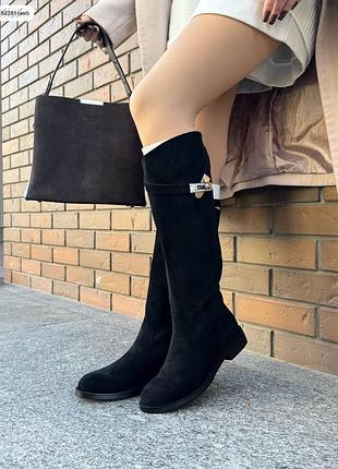 Замшеві натуральні чоботи