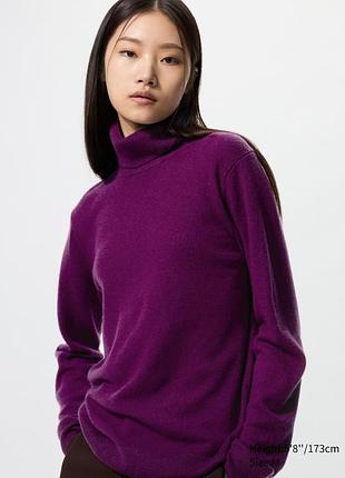 100% кашемир фирменная кашемировая водолазка uniqlo гольф кашемір супер качество!!!