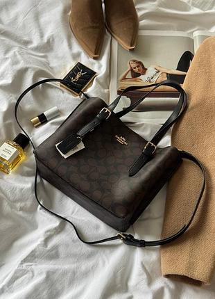 Жіноча сумка coach pr87923 коричнева