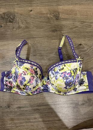 Жіночій  фіолетовий квітковий бюстгальтер george розмір 90 с 40с